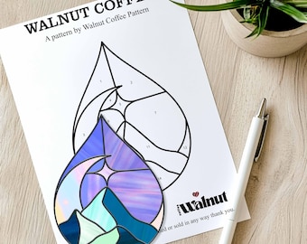 Crescent Moon Stained Glass Suncatcher Pattern (Digital Download)