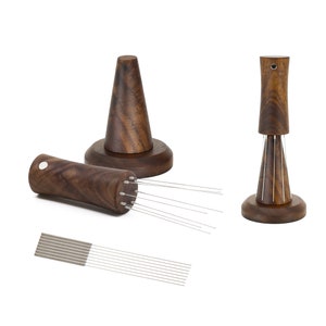 Handmade Walnut WDT Tool V2.0 Built-in Magnet Handle and Walnut Stand | 8 Needles 0.35mm | 4mm Magnet