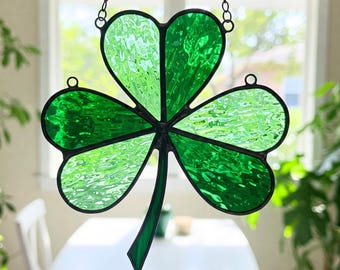 Shamrock Heart Stained Glass Pattern: DIY Suncatcher (PDF)