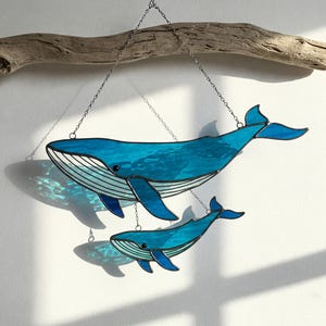 Blue Whale Stained Glass Pattern, Ocean Creatures Stained Glass Pattern, DIY Stained Glass, Festive Pattern PDF, Shark Lover Gift
