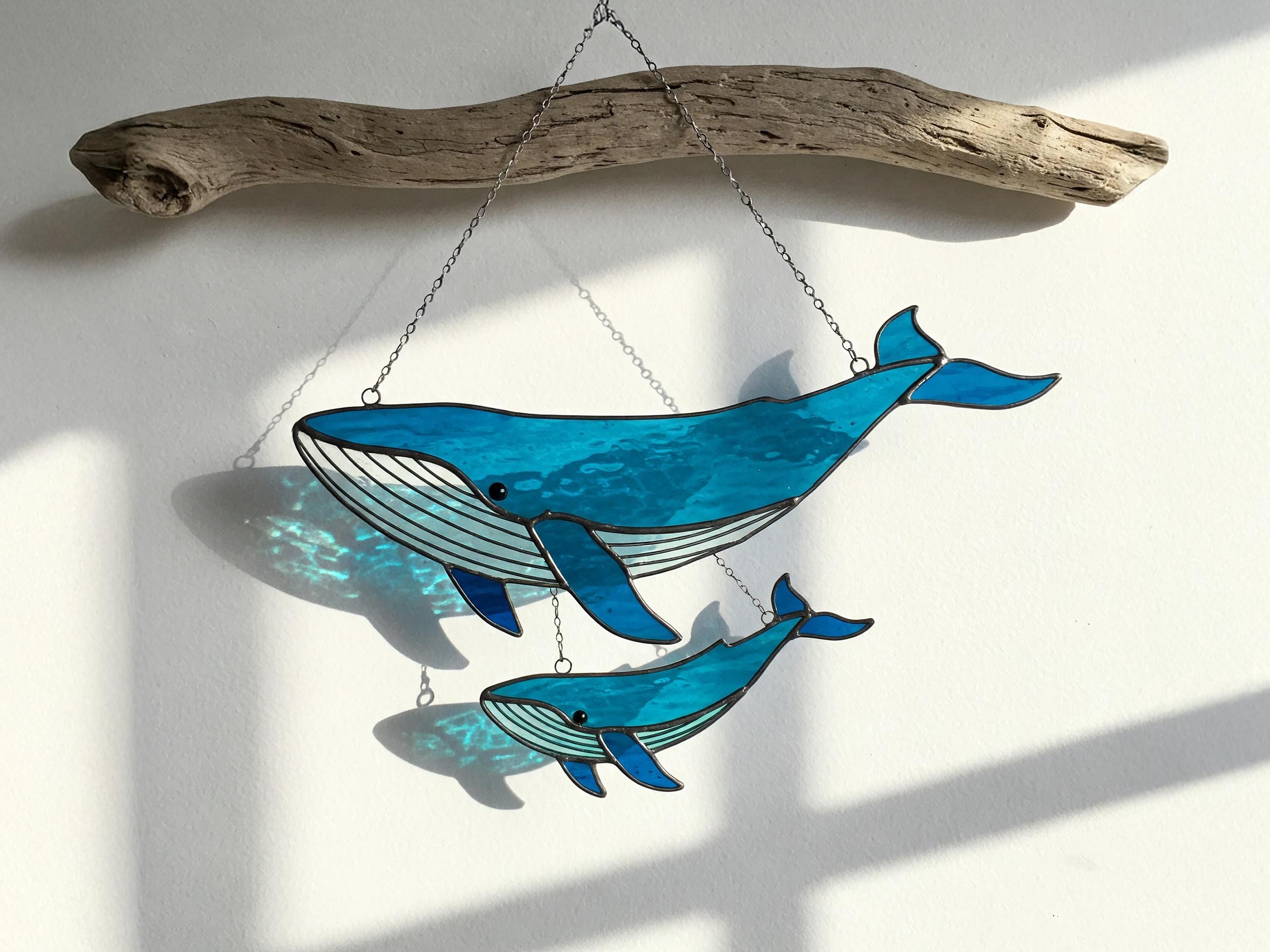 Blue Whale Stained Glass Pattern, Ocean Creatures Stained Glass Pattern, DIY Stained Glass, Festive Pattern PDF, Shark Lover Gift