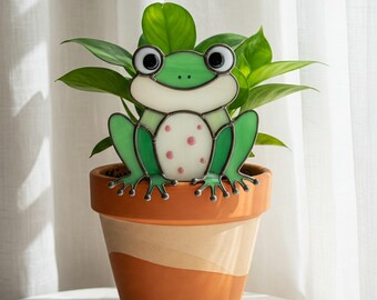 Green Frog Stained Glass Suncatcher Pattern (PDF)