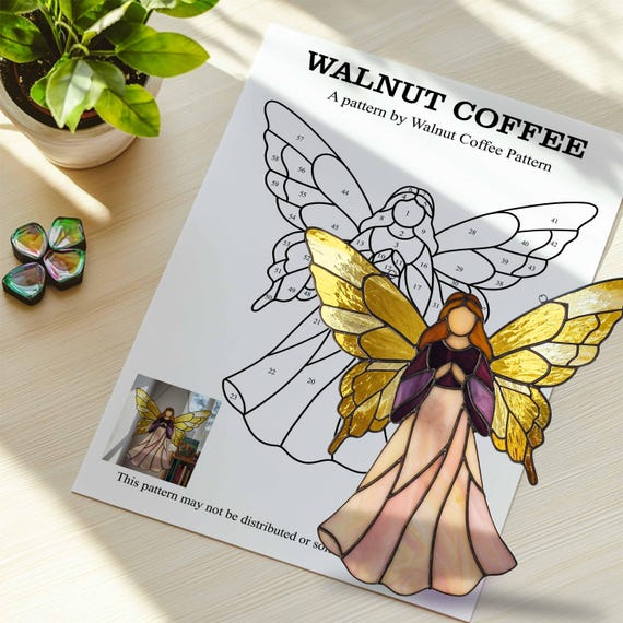 新品 エイミー・ブラウン 星のマントを纏った妖精 ヴィンテージ ステンドグラス 妖精のステンドグラス サンキャッチャー サンキャッチャー Petit lump