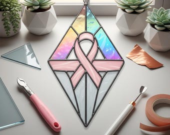 Iridescent Ribbon Stained Glass Pattern: Modern Home Decor (PDF Pattern)