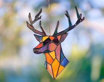 Deer Stained Glass Suncatcher Pattern: DIY Home Decor (PDF)