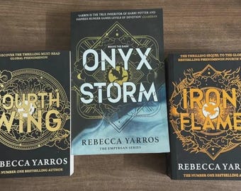 Rebecca Yarros Onyx Storm, Iron Flame, Fourth Wing Paperback Set | Fantasy Romance Trilogy