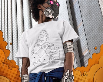 T-shirt de dessin animé des contraires solaires | T-shirt graphique en coton bio
