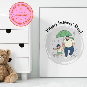 Regali per la festa del papà • Stampa artistica su carta riciclata • Regalo per la festa del papà • Arte decorativa per papà • Grafica per l'anniversario della festa del papà