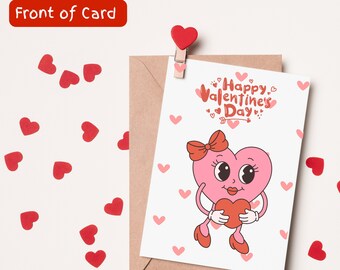Vintage Heart Valentine's Card |Charming, Romantic, Retro Valentine Card |Graphic card