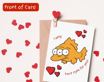 The Simpsons Valentine's Day Card |Personalised Simpsons Homer Marge Card |Custom LIsa Maggie Bart Simpsons Cartoon Show |V-day Card