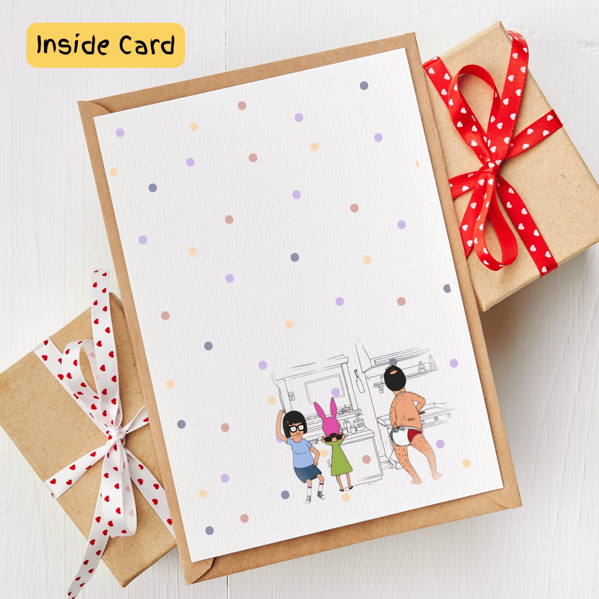 Bob's Burgers Card personalised Handmade Bob Linda Tina Teddy Gene ...