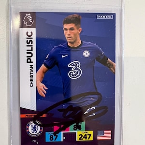 Christian Pulisic auto autographed soccer card Chelsea