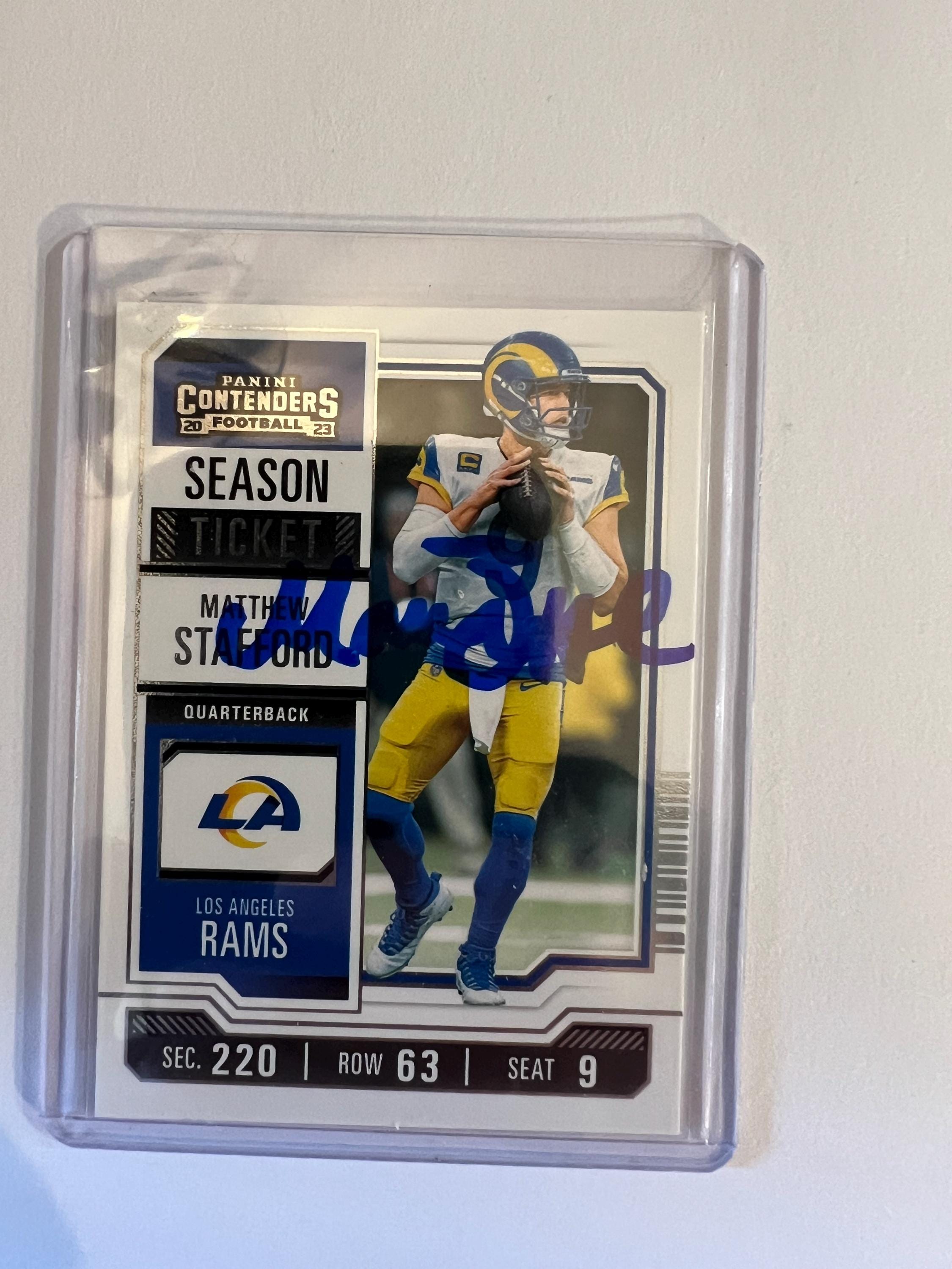 Matthew Stafford Auto Autograph Football Card Los Angeles Rams - Etsy