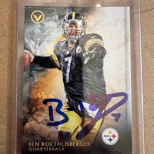 Ben Roethlisberger auto autograph football card, Pittsburgh Steelers