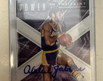 Kareem Abdul-Jabbar auto autograph basketball card Los Angeles Lakers