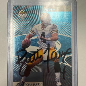 Brett Favre Autogramm Oberdeck 1998 Green Bay Packers