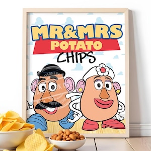 Toy Story Potato Partyschild, Toy Story Party Potato Partyschild, INSTANT DOWNLOAD 0009