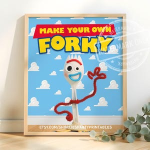 Toy Story make your own forky sign, Toy Story Forky sign, Toy Story Forky sign Labels, Toy Story Forky, DIGITAL FILE ONLY 0016