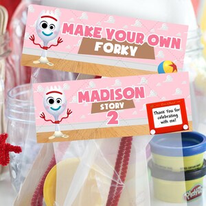 Toy Story Forky Bag Toppers, Make Your Own Forky Party Labels (Digital File) 0033 image 3