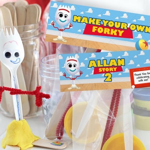 Toy Story make your own forky, Toy Story Forky, Toy Story Forky Bag Labels, Toy Story Forky Bag Labels, DIGITAL FILE ONLY 0016