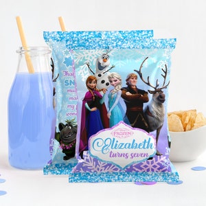 Frozen Chip Bag Label, Frozen Chip Bag, Frozen Chip Template, Frozen Chip Bag Template 0013