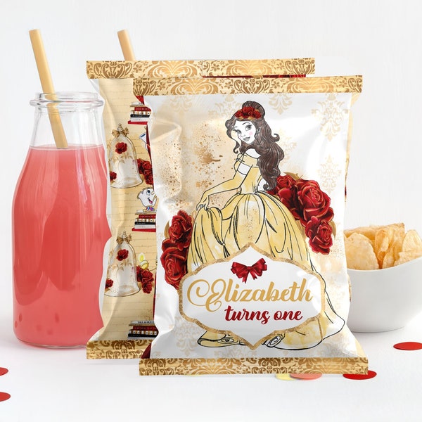 Beauty and the beast chip bag label, beauty and the beast chip bag label template, belle chip bag label, belle chip bag label template 0014
