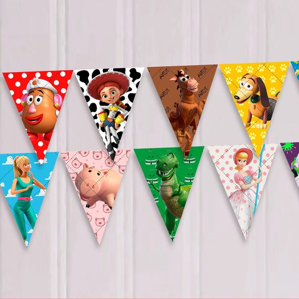 Toy Story Banderitas, Toy Story Buntings, Toy Story Printable Banderitas, INSTANT DOWNLOAD 0016 0040