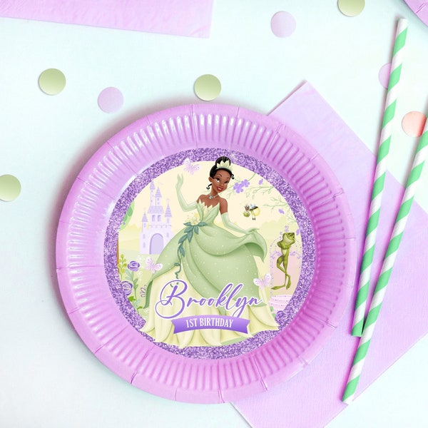 Princess Tiana Charger Plate Insert, Princess Tiana Plate Insert, Princess Tiana Charger Insert, DIGITAL FILE ONLY 0035