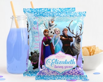 Frozen Chip Bag Label, Frozen Chip Bag, Frozen Chip Template, Frozen Chip Bag Template 0013