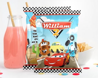 Cars Radiator Spring Chip Bag, Kids Bag Label, Kids Chip, Kids Chip Bag Label Printable DIGITAL FILE ONLY 0031