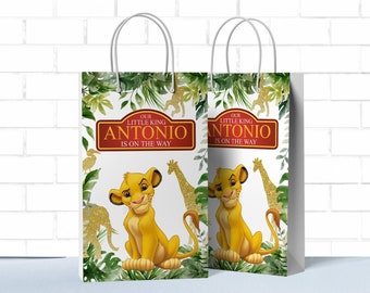 Lion King Treat Bag Label, Lion King Paper Bag Label, Lion King Giveaway Label, ALLEEN DIGITAAL BESTAND 0003