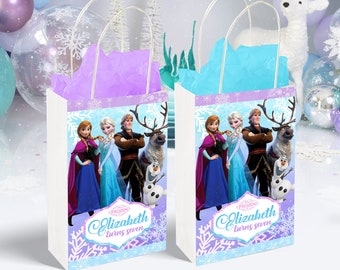 Frozen Treat Bag Label, Frozen Paper Bag Label, Frozen Giveaway Label, Frozen, DIGITAL FILE ONLY 0013