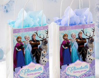 Frozen Treat Bag Label, Frozen Paper Bag Label, Frozen Giveaway Label, Frozen, DIGITAL FILE ONLY 0013