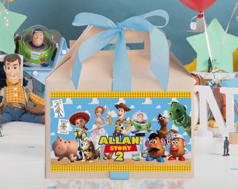 Étiquette pour boîte à pignons Toy Story, étiquette pour boîte à friandises Toy Story, cadeaux pour boîte à friandises Toy Story 0016