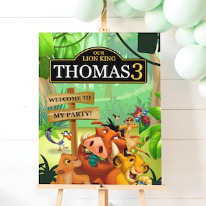 Lion King Welcome Banner, Lion King Welcome Board, Lion King Printable Welcome Banner, DIGITAL FILE ONLY 0011