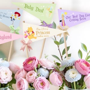 Babyland editable flag centerpiece, Babyland flag centerpiece, Minnie editable flag centerpiece, DIGITALFILEONLY 0044