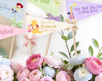 Babyland editable flag centerpiece, Babyland flag centerpiece, Minnie editable flag centerpiece, DIGITALFILEONLY 0044