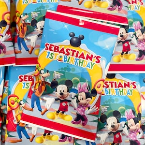 Rótulo para pacote de batatas fritas da Casa do Mickey Mouse, somente arquivo digital, 0006