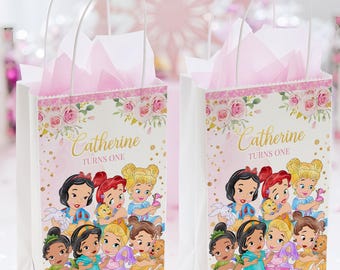 Etichetta per sacchetto dolcetti Baby Princess, Etichetta per sacchetto di carta Baby Princess, Etichetta omaggio Baby Princess, Baby Princess, SOLO FILE DIGITALE 0010