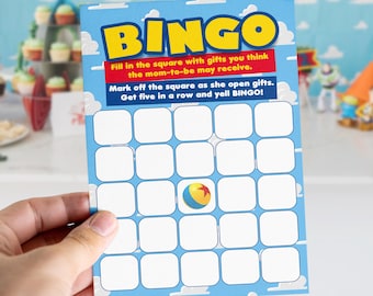 Juego de bingo de Toy Story para imprimir, Es una historia de niños, Juegos de fiesta de Toy Story, DESCARGA INSTANTÁNEA 0040