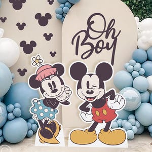 Mickey & Minnie Cutout, Disneyland Birthday Party Stand Up Prop, Mickey Baby Shower, Minnie Party Decoration, DIGITALFILE 0015 0037