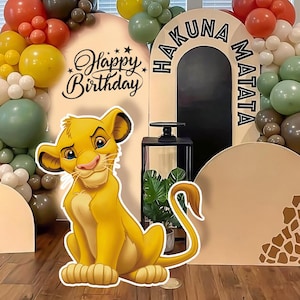 Lion King-uitsnede, Lion King afdrukbare uitsnede, Lion King Party stand-up prop, ALLEEN DIGITAAL BESTAND 0011 0003