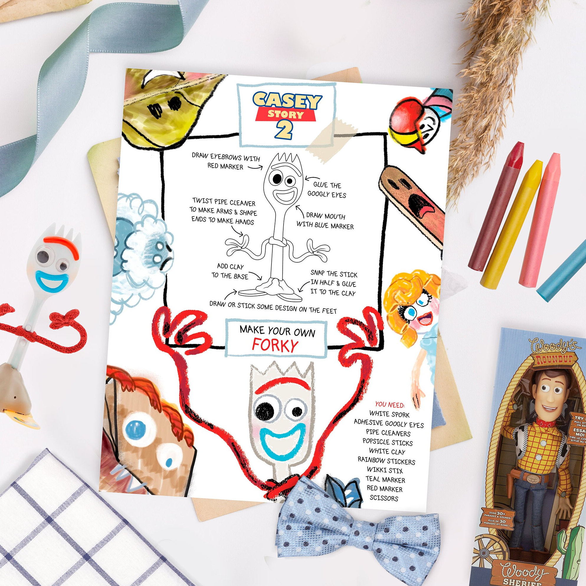 Forky Kit Editable Printable School Labels in Powerpoint Toy Story