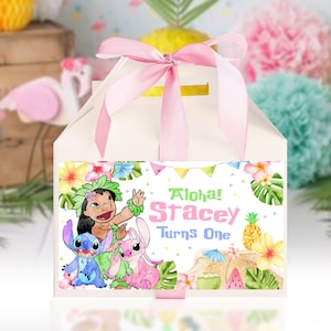 Lilo Stitch Gable Box Label, Lilo Stitch Treat Box Label, Lilo Stitch Treat Box Party Favors 0007