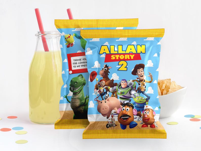 Toy Story Chip Tasche, Toy Story Chip Beutel Etikett, Toy Story Chip, NUR DIGITALE DATEI 0016 Bild 1