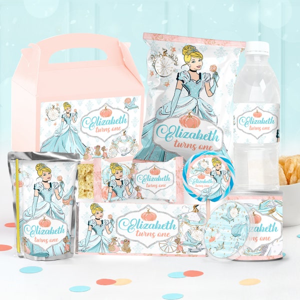 Cinderella Party Package, Cinderella Birthday Printables, Cinderella Party Kit, DIGITAL FILE ONLY - 0020