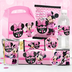 Minnie Mouse Pink Party Package, Minnie Mouse Pink Birthday Printables, Minnie Mouse Pink Party Kit, DIGITAL FILE ONLY - 0038