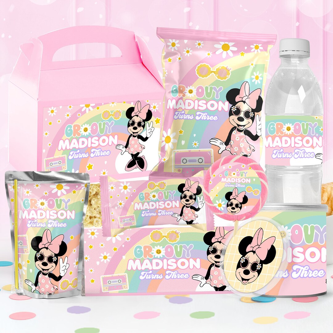 Mini Mouse Two Groovy Mouse Groovy Party Package, Mouse Groovy Birthday Printables, Mouse ...