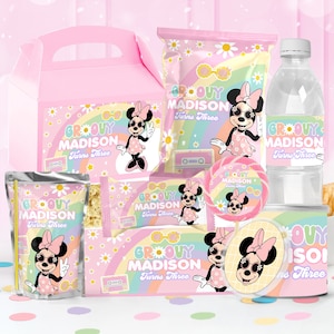 Mouse Groovy Party Package, Mouse Groovy Birthday Printables,  Mouse Groovy Party Kit, DIGITAL FILE ONLY - 0042