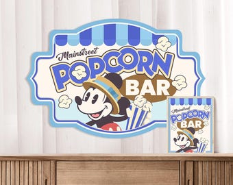 Letrero de palomitas de Mickey Mouse para fiesta en Disneyland (descarga digital) 0037